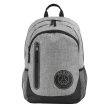 Official Paris Saint-Germain FC Grey Backpack – Black Crest & Laptop Pocket
