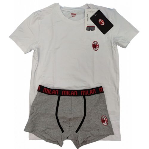 AC Milan﻿ short underwear set – cotton elastane men's tee + boxer briefs