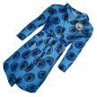 Manchester City F.C. Men's blue Dressing Gown – Fleece Hooded Robe with Club Crest