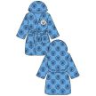 Manchester City F.C. Men's blue Dressing Gown – Fleece Hooded Robe with Club Crest