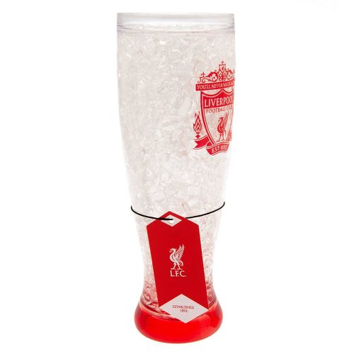 Liverpool FC Slim Freezer Beer Glass, Double-Walled Gel-Filled Mug, Premier League Gift