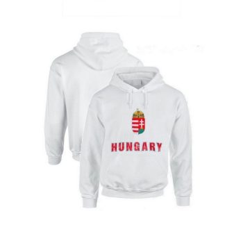   Hungary Hoodie with Crest (White) – National Team Sweatshirt