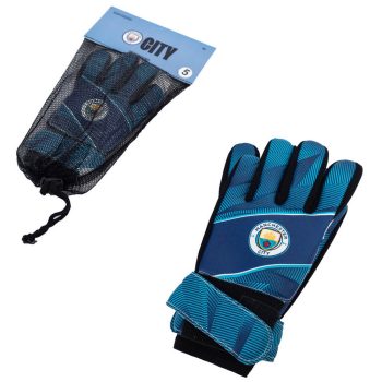   Manchester City FC Fuse Goalkeeper Gloves - Kids & Youth Sizes