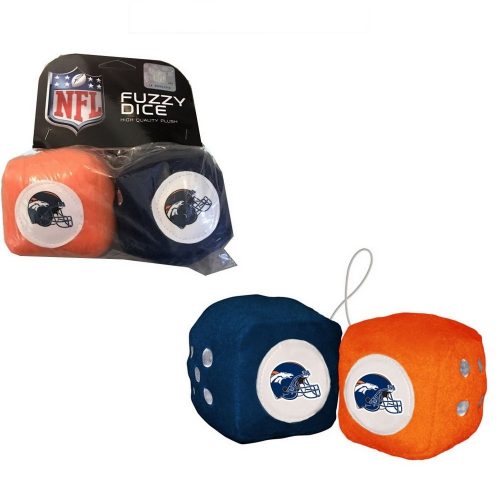 Denver Broncos fuzzy dice