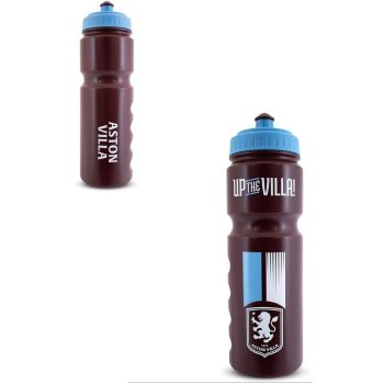   Official Aston Villa FC Plastic Drinks Bottle – 750ml Claret Stripe "Up The Villa" Design