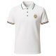 Ferencváros Polo Shirt (White) – FTC Crested Supporter Polo with Tricolor Trim