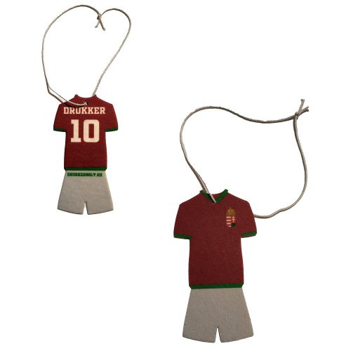 Hungarian National Team Jersey-Shaped Car Air Freshener – "Drukker 10" (Vanilla Scent)
