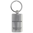 Official FC Barcelona Metal Keyring – Rectangular Silver Finish