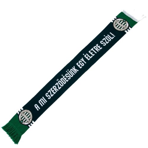 Ferencváros Scarf with "Our Contract Is for a Lifetime!" Inscription