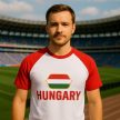 Hungary T-shirt – Hungarian National Team Supporter Shirt (white-red)