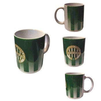   Ferencváros Green and White Striped Ceramic Mug with FTC Crest