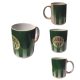 Ferencváros Green and White Striped Ceramic Mug with FTC Crest