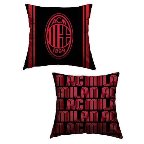 AC Milan Pillow – 40x40 cm, Red/Black, Double Sided