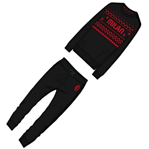 AC Milan Adult Christmas Cotton Pajamas/Tracksuit Set (Official Product)
