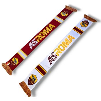   Official AS Roma Fan Scarf – Licensed Merchandise, Maroon-Gold-White