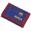 FC Barcelona Stripe Wallet with Club Crest – Multiple Compartments & Zippered Pocket – Official Licensed Product