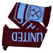 Official West Ham United FC Knitted Fan Scarf – Licensed Merchandise, Claret & Blue