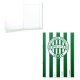 Official Ferencváros (FTC) A5 Lined Notebook – Green & White Striped
