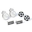 Official Real Madrid Stud Earring Set (3 Pairs) – Silver Finish, Hypo-Allergenic