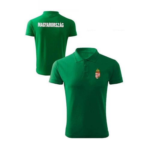 Hungary Men's Collared Supporter Polo Shirt – Green