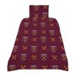 West Ham United Football Single Duvet Cover and Pillowcase Premier League Design Bedding