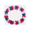 France, Russia flower garland in team colors