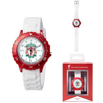   Official Liverpool FC Junior Time Teacher Analogue Watch – White/Red, 25mm Dial