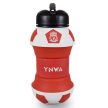 Official Liverpool FC Collapsible Football Drinks Bottle – Silicone, 550ml with Karabiner