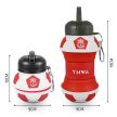 Official Liverpool FC Collapsible Football Drinks Bottle – Silicone, 550ml with Karabiner