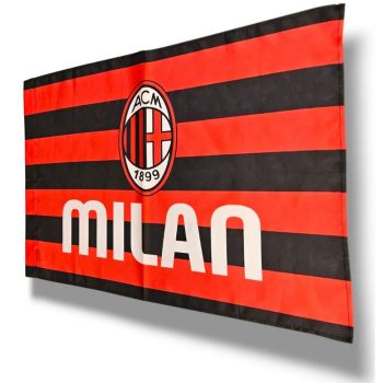   Official AC Milan Flag 50x75 cm – Red Black Supporter Flag 1899
