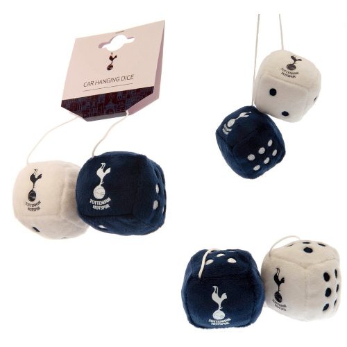 Tottenham Hotspur FC Hanging Dice, Navy and White Plush Dice Pair, Premier League Gift