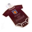 Aston Villa FC "Baby On Board" Car Sign, Claret Bodysuit Design