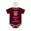 Aston Villa FC "Baby On Board" Car Sign, Claret Bodysuit Design