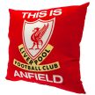 Liverpool FC "This Is Anfield" Cushion – Retro Liverbird Crest, Official Licensed Product