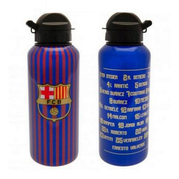   Official FC Barcelona Aluminium Drinks Bottle – 400ml Pinstripe Design
